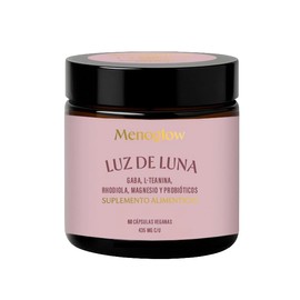 Luz Luna Suplemento Mujeres Menopausia Perimenopausia Gaba Teanina Rhodiola Magnesio Probióticos Cápsulas Veganas