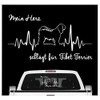 siviwonder Tibet Terrier Tibetan Sticker Car Heart Heartbeat Dog Sticker