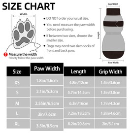 PUPTECK Anti Slip Dog Socks 2 Pairs with Double Grippers for Hardwood Floors, Shoes for Hot/Cold Pavement, Boots & Paws Protectors to Prevent Licking, Traction Booties for Senior Small Large Dogs