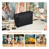 Bolsas De Cosméticos De Viaje Portátil Con Cremallera Negro