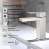 KENES Single Handle Bathroom Sink Faucet, Brushed Nickel Vanity Faucet
