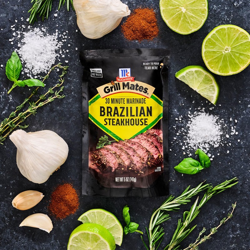 McCormick Grill Mates Marinade, Brazilian Steakhouse, 30 Minute Liquid Marinade,