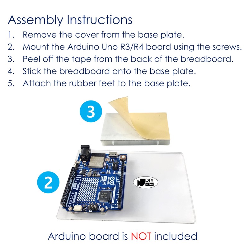 Base Plate Breadboard for Arduino Uno R3/R4 – Base Platform