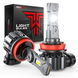 Torchbeam H11/H8/H9 LED Bulbs, 60000LM Super Brighter than Halogen, 6500K White, 2026 Premium Wireless LED Light Bulb, 2 Pack