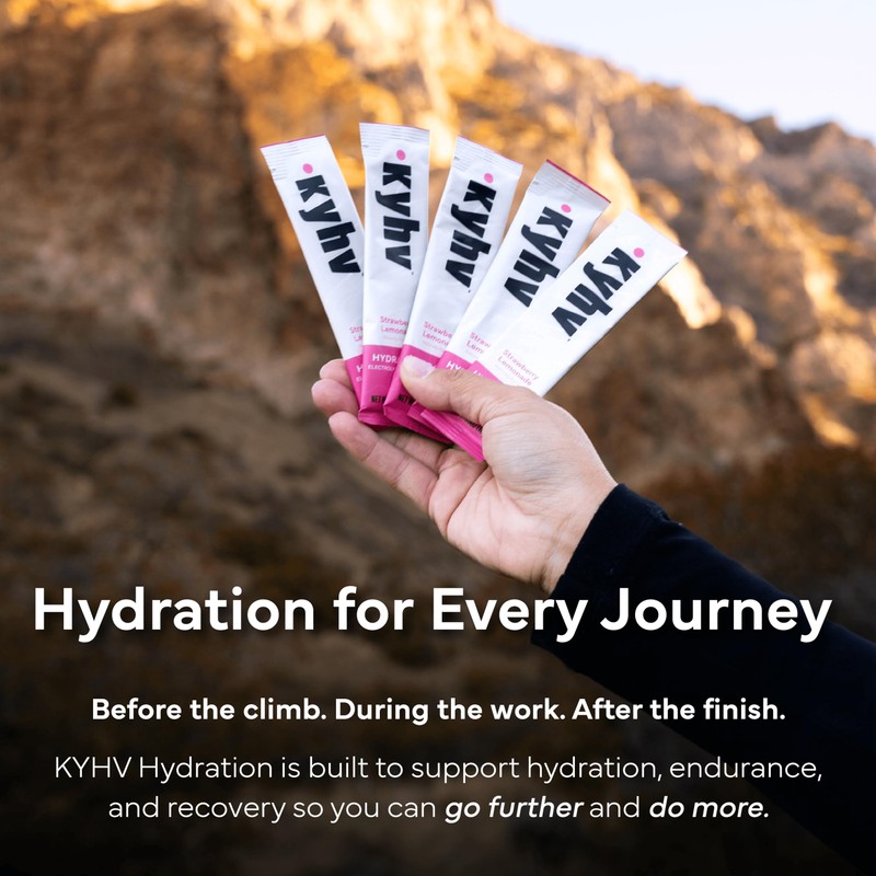 Kyhv Nutrition Hydration Electrolyte Drink Mix Powder Stick Packs, Strawberry