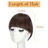 Elailite Fringe Hairpiece, Real Hair, Clip-In Fringe, One-Piece Extensions, Natural