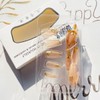 24Pcs Chrome Gold Press on Nails Medium Almond Fake Nails