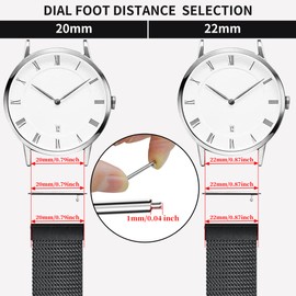 beifon Edelstahl Uhrenarmband Mesh 22mm Schwarz Ersatz Metall Armband Edelstahlarmband mit Magnetverschluss Smartwatch Schnellverschluss Watch Uhren Ersatzband für Damen Herren (22mm, Schwarz)