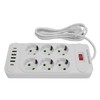 Power Strip 6 Outlets 4 USB 2 Type C Ports
