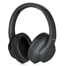 ZIHNIC Active Noise Cancelling Headphones, 60H Playtime Wireless Bluetooth Headset Low Latency-Black