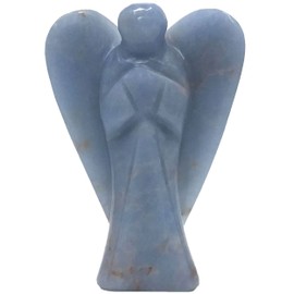 Nelson Creations, LLC Hand-Carved 2 Inch Strawberry Quartz Guardian Angel Natural Gemstone Healing Figurine