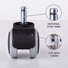 (for 1 Chair) 50 mm Rubber Chair Wheels Office Chair
