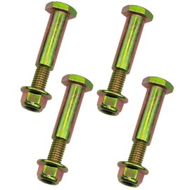 4 Pack Deck Wheel Shoulder Bolts and Flanged locknut Kits Fit to 1/2" Bore and Lawn Mowers Tractors 734-0973 738-0373 938-0373 504-01041，Cub Cadet LT1018, LT1042, LT1045