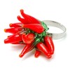 JOE COOL Ring Hot Red Chilli Cluster Made With Glass