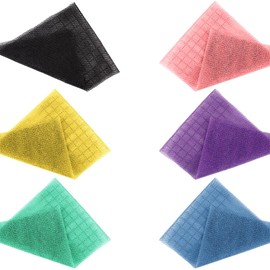 African Net Sponge, 6pcs Exfoliating Body Scrubber Elastic & Stretchable Design for Deep Cleaning & Exfoliation Remove Dead Skin Cells Multiple Colors Suitable for Sensitive Skin