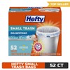 Hefty Small Trash Bags, Ocean Water Scent, 4 Gallon, 52