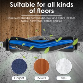 CHAIN PEAK (2 Pack) N30 Omni Roller Brushes Compatible with ECOVACS DEEBOT X8 PRO OMNI/ T50 PRO Omni/ T50 MAX PRO/ N30 Omni/ N30 PRO Omni Robot Vacuum, Main Brush Replacement Multi-Surface Brushes