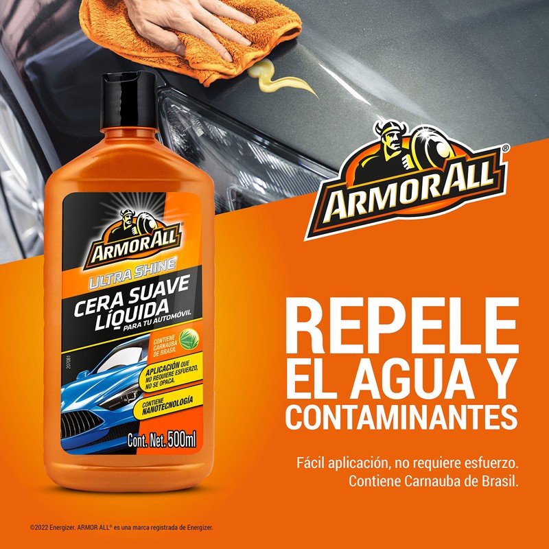 Armor All,Cera Liquida para Auto, 500 ml,Naranja