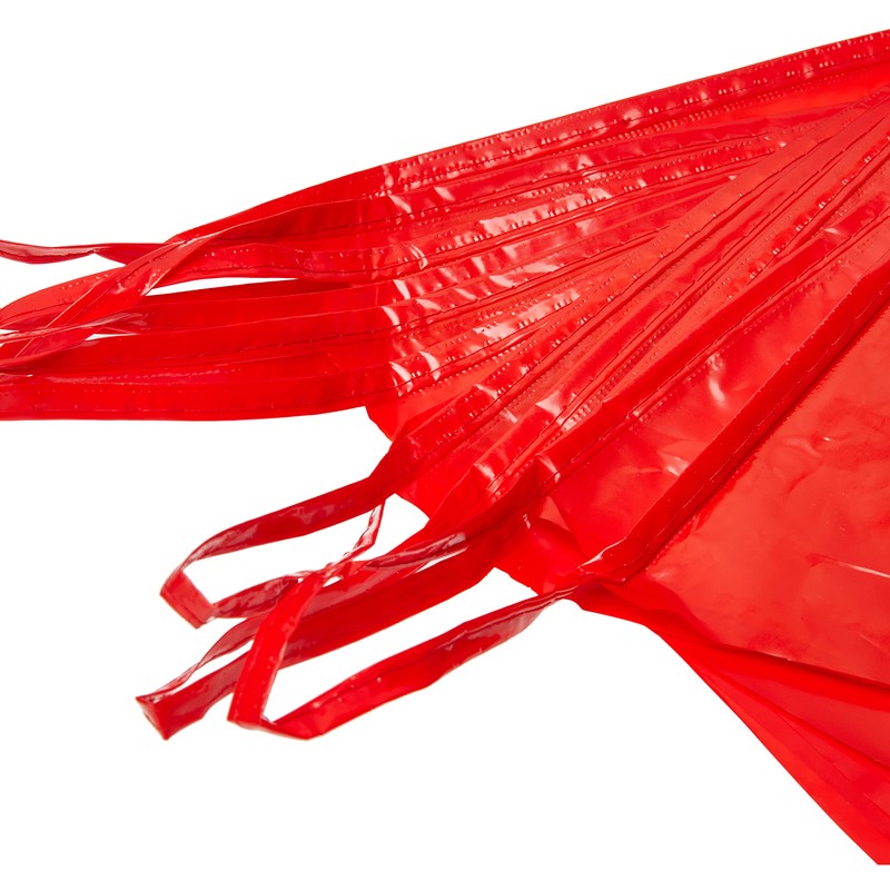 Bunting Red 10 metres with 15 Triangle Flags, Plastic