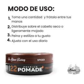 Pomada Cera Spider P/ Peinar, Brillo. The Shave Factory