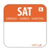 1" Colour Coded Orange Saturday Food Safety Day Labels Food