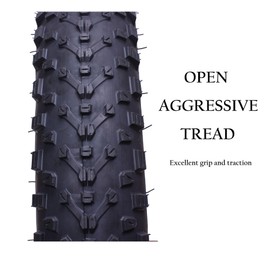 Alps2Ocean Fat Tire,20/26x4.0 Inch Non-Folding Fat Bike Tires Wear Resistant Replacement Electric Bicycle Tires Compatible Wide Mountain Snow Bike Off-Road Bike 3-Wheel Bikes