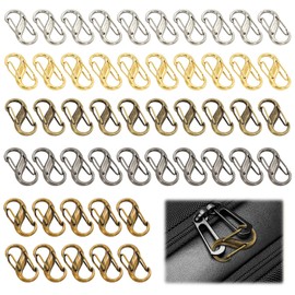 50 Pcs S Carabiner Clip, Anti Theft Zipper Clips, Double Opening Zipper Locks for Backpacks, Luggage, Purse, Handbags, Travel Suitcase, Boots for Secure Zipper Protection