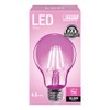 Feit Electric - A19/TPK/LED 25W Equivalent Pink Filament Dimmable Clear