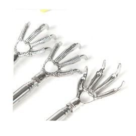Healeved 2pcs Telescoping Back Scratcher Extendable Scratcher for Back Massage Tool Stainless Steel