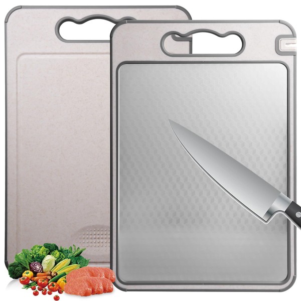 Chopping Board: Double-Sided Chopping Board 2-in-1 Made of Stainless Steel