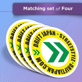 Vinyl Stickers (Set of 2) 10cm - JDM Drift Japan Street Style Car Racing Fun Decals for Laptops,Tablets,Luggage,Scrap Booking,Fridges #4936