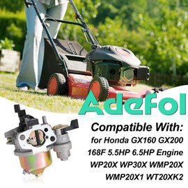 Adefol GX160 Carburetor for Honda GX200 GX 160 5.5 HP 6.5 HP Engine WP30X Water Pump Pressure Washer, GX200 Carburetor + + Oil Line + Choke Rod Lever + Oil Pipe + Gasket Replace 16100-ZH8-W61