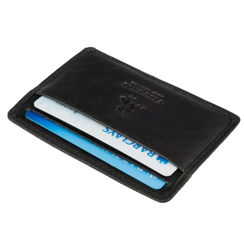 VISCONTI Reese Slim Leather Card Holder VSL66 Black
