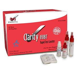 Clarity Diagnostics DTG-FOB01 Clarity Fecal Occult Blood Test Kit, CLIA Waived (Pack of 30)