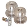XFORT Bello Entrance Knob Set Satin Chrome, Door Knob with