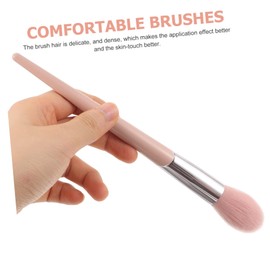 Baluue 2pcs Makeup Brush Set Blush Brush and Powder Brush Handle Skin-friendly Makeup Brushes for Women Easy to Use and Carry