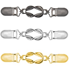 Maxqzin 3 Pcs Vintage Dress Clips Back Cinch, Cinch Clip Sweater Clips Waist Cincher Clip for Women Pant Waist Tightener Clothes Dress Shirt Cardigans Shawl (3 Colors)