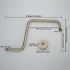 RANDOM 16 inch Brushed Gold Shower Head Riser Pipe,S Shaped