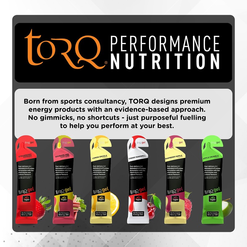TORQ Running Gels with Caffeine & Electrolytes - 2:1 Maltodextrin: