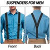 Mens Suspenders Hidden Suspenders for Men Heavy Duty Adjustable Elastic