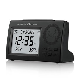 OUD Bukhoor Muslim Azan Clock, Azan Table Prayer Clock with LCD Display, Azan Alarm Clock, Home/Office/Mosque Digital Azan Clock