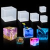 Rolin Roly 5PCS Cube Resin Molds Square Silicone Mold Geometry