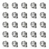 ZIPCCI Hose Clamp, 25 Pack Stainless Steel Worm Gear fuel