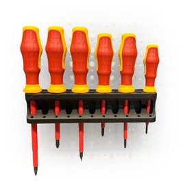 Naturalspring Tool Wall Holder for Küpper Perforated Wall Euro Perforated Wall Accessories System Holder Workshop Organisation (Screwdriver)