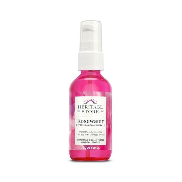 HERITAGE STORE Rosewater Concentrate - Aromatherapy Essence w/Damask Rose -