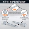 SD Connector Screws, #10 x 1-1/2" Heavy‑Duty Joist Hanger Screws,