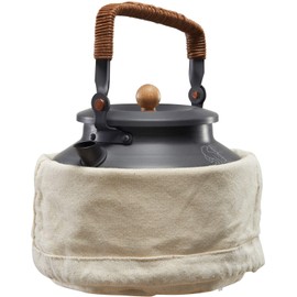 NORDISK 127010 Outdoor Aluminum Kettle, 0.4 gal (1.3 L), Charcoal Color, Kettle, Genuine Japanese Product