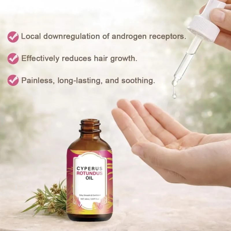 2 Onzas De Aceite De Cyperus Rotundus, Reduce El Vello