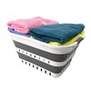 SAMMART Collapsible Plastic Rectangular Laundry Basket - Foldable Pop Up