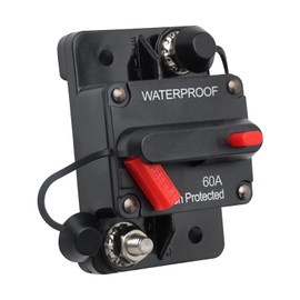 APIELE Circuit Breaker with Manual Reset Fuse Holder 60A DC12-48V Car Circuit Breaker Waterproof for Car Boat Roll Motor Marine